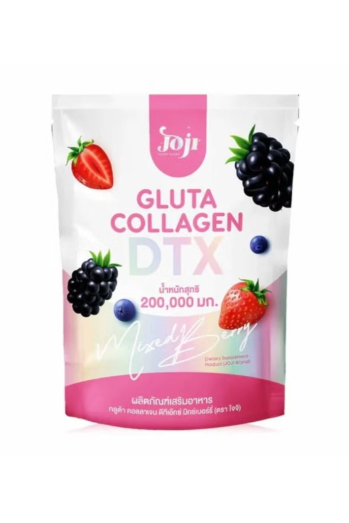 Joji Gluta Collagen DTX Mixed Berry 200000mg | Daily Detox & Collagen Drink for Skin Vitality & Glow