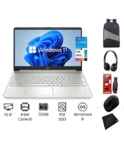 HP (Upgraded Version) Newest 2024 Slim 15-(Upgraded Version) Laptop Professional & Business Laptop With 15.6-Inch FHD Display, Core i5-1135G7 Processor/32GB DDR4 RAM/1TB SSD/Intel Iris Plus Graphics/Windows 11 FREE accessories English Silver