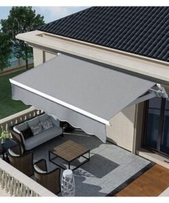 Alternative view of Outdoor Sun Shade Window Door Shelter Foldable Awning with Manual Crank Handle