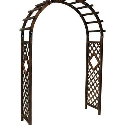 Solid Wood Gate Brown 148x230x60cm - Image 2