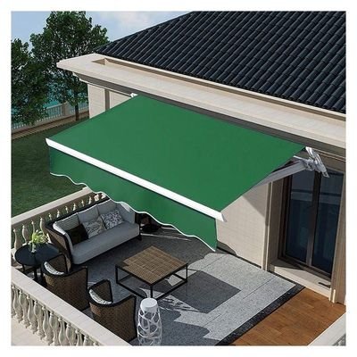 Outdoor Sun Shade Door Canopy Shelter Foldable Awning with Manual Crank Handle - Image 2