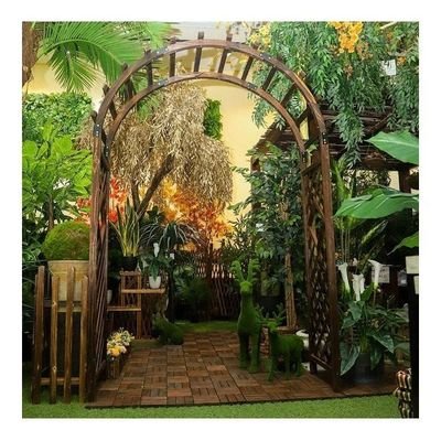 Solid Wood Gate Brown 148x230x60cm - Image 4