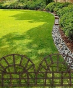 Decorative Wooden Fence Brown 79x50x3centimeter