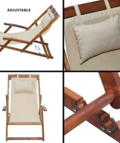 Wooden Relaxing Beach Chair - Image 3