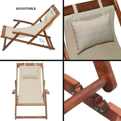 Wooden Relaxing Beach Chair - Image 3