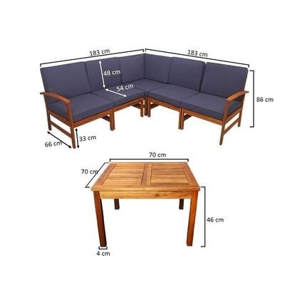 L Shape Sofa Outdoor Patio Furniture Set - Image 4