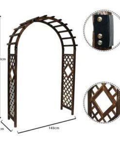 Solid Wood Gate Brown 148x230x60cm