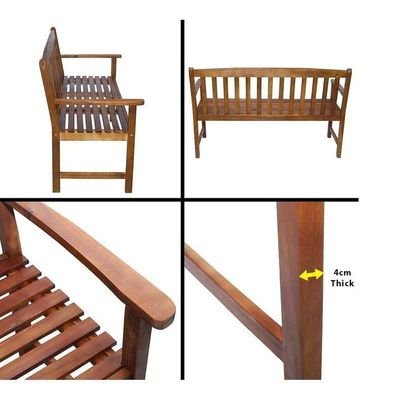 Solid Wood Harmony Bench Seat 3 Person Seating