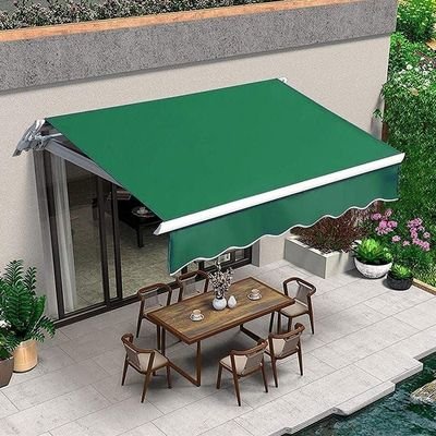 Outdoor Sun Shade Door Canopy Shelter Foldable Awning with Manual Crank Handle - Image 5