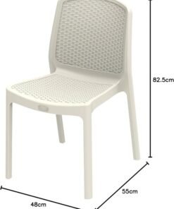 Alternative view of Cosmoplast Plastic Cedarattan Chair Warm Grey