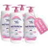 Cool & Cool Pack Of 4 Vitamin-E And Aloe Vera Extract With Extra Mild Formula Baby Washing Gel- 500Ml Head to Toe Baby Bath, Dye Free, Tear Free, Alcohol Free, Paraben-Free