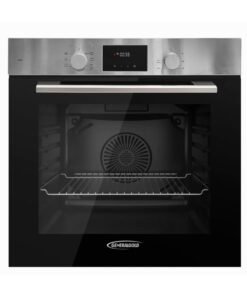 GeneralGold General Gold 60cm Electric Built-In Oven, 7 Cooking Functions, Double Glass Door, 60x60 cm Heavy Duty Integrated Wall Oven with Rotisserie, Cooling Fan, for Baking, Grilling, Roasting