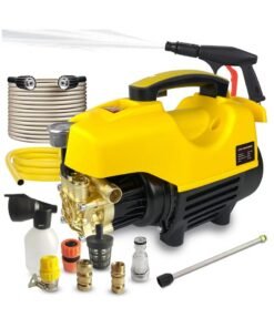 EzzySo Electric Pressure Washer 2900 PSI Max 3.1 GPM 3100W Compact Portable Power Washer with 66 FT Hose Adjustable Nozzles and Foam Cannon, Small Car Pressure Washer for Home/Patio/Driveway/Yellow