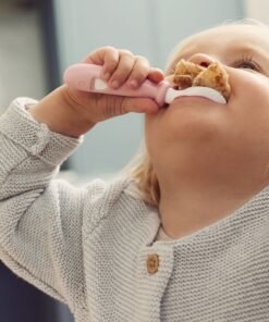 Alternative view of BABYBJORN Pack Of 2 Baby Spoon And Fork - Powder Pink And White