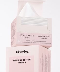 GlowHive. Gentle Disposable Face Towels – Ultra-Soft, Biodegradable, Multi-Purpose 50 XL Disposable Face Towels | Ultra-Soft, Dual-Textured, Chemical-Free Makeup Remover Wipes | Biodegradable, Hypoallergenic, Extra-Thick Facial Wipes for Sensitive Skin & Daily Skincare, baby care, makeup removal, facial cleansing, and cleaning makeup brushes and tools.