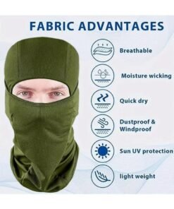 Alternative view of Healife Breathable Full Face Mask for Skiing, Motorcycle, Running, and UV Protection – Lightweight & Durable