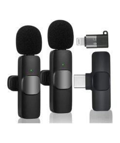 MMG Wireless Lavalier Microphone for Type-C Phone- Plug-Play Wireless Mic with 2 Microphone for USB-C Android Phone and iPhone Video Recording- Interview- Vlog- Auto Sync and Noise Reduction- 2.4 GHZ