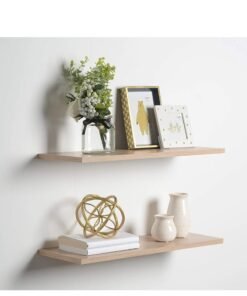 MODERN HOME 2-Pcs Floating Wall Shelves 40×15 cm Beige