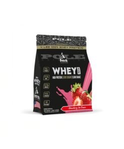 POLE NUTRITION 100% Whey Protein 4 lbs (1.81kg) - High Protein Lean Shake with Zero Sugar (Strawberry Ice Cream)