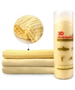 HERIOS 3D Chamois Pro Synthetic Car Drying Towel for Car Wash, Water Absorbent Chamois Cloth for Car, Boat and other water sports, Multipurpose Chamois Towel Cloth for Car Dusting Drying Towel