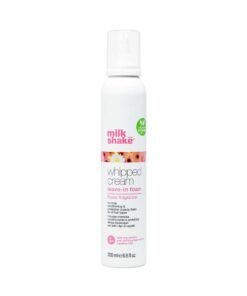 Milk Shake Whipped Cream Flower Leave-In Conditioning Foam – Vegan No Rinse Hair Moisturizer with Moringa Extract & Integrity 41 for Hydration, Shine & Color Protection, 200ml