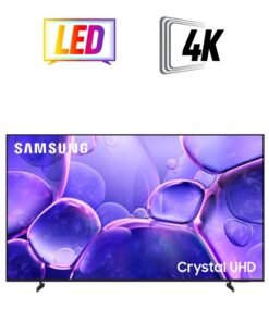 Samsung 55 Inch Crystal UHD TV, U8000F, 4K, Crystal Processor 4K, MetalStream Design,  Knox Security, Endless Free Content, Smart TV, UA55U8000FUXZN (2025 - UAE Version) U8000F BLACK
