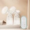 ALLTOMOM Rechargeable Electric Double Breast Pump with 4 Modes 9 Levels Quiet BPA Free 180ml * 2 Bottles and Smart LED Display