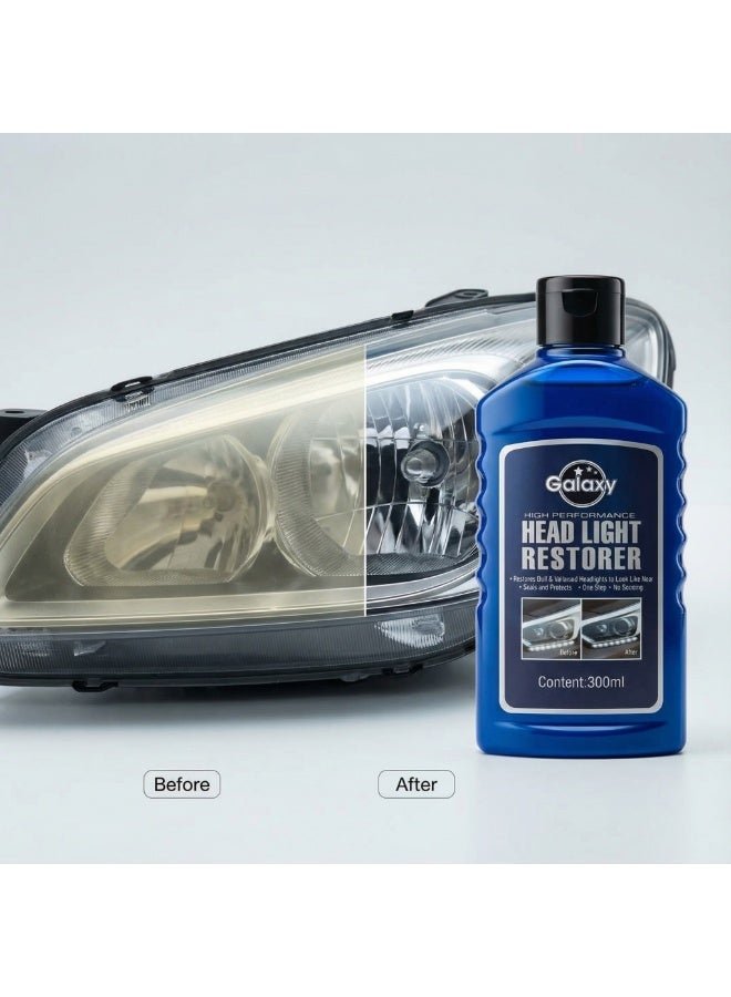 Galaxy Car Headlight Restorer – Premium One-Step Lens Restoration Formula | UV Shield + High-Gloss Finish