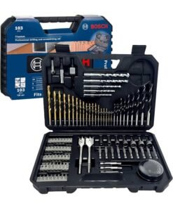 BOSCH 103 Piece Professional Titanium Drilling And Screwdriving Set, Mixed Accessory Tools Set, Black 2608594070