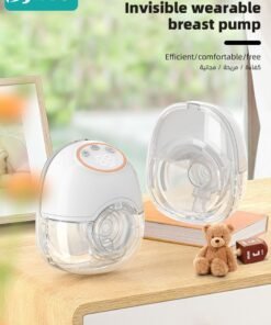 Bybeo Wearable Breast Pump with 30 PCS Breastmilk Storage Bags, Hands-Free Electric Breast Pump, Portable and Wireless Breast Pump with 4 Modes & 12 Levels, LCD Display, Low Noise