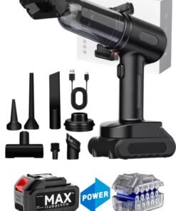 Car Vacuum Cleaner Cordless, portable vacuum car vacuum cleaner portable 9000pa Electric wireless mini vacuum cleaner with 2 Speeds Adjustable, 6000mAh rechargeable Battery Dust Collector for Car vacuum cleaner small Home Office