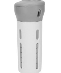 4-in-1 Travel Dispenser Bottle, Lotion Shampoo Gel Travel Dispenser,Includes Four Empty Reusable 40 ml Cosmetic Toiletry Containers for Sanitizer, Soap, Lotions, Skincare, Makeup Products (Gray)