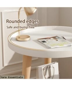 Alternative view of Yara Essentials Small coffee table, Couch Table, Round End Table, Sofa Side Table Slide Under for Living Room Bedside Bathroom Rustic Office Laptop Snack Coffee Table, Easy Assembly 40*40*44CM