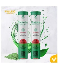 VALEO Matcha Green Tea Effervescent Tabs 20 Organic Detox And Glowing Skin Pack Of 2