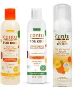 Cantu Care For Kids Nourishing Shampoo And Conditioner And Dry Shampoo Foam 3 Pcs