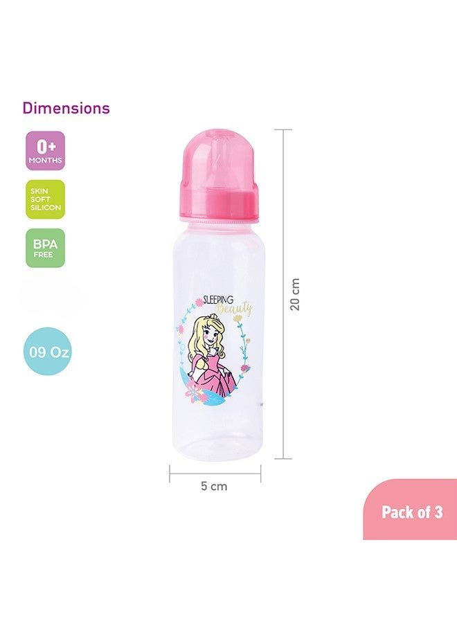 Disney Pack of 3 Princess Feeding Bottle - Image 3