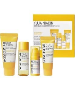 Some by Mi Yuja Niacin Anti-Blemish Starter Kit - Includes Toner 30Ml + Serum 10Ml + Cleanser 30ML + Cream 20G - For Natural Brightening Of Skin - Set Of 4 Travel Kit 70ml & 20G