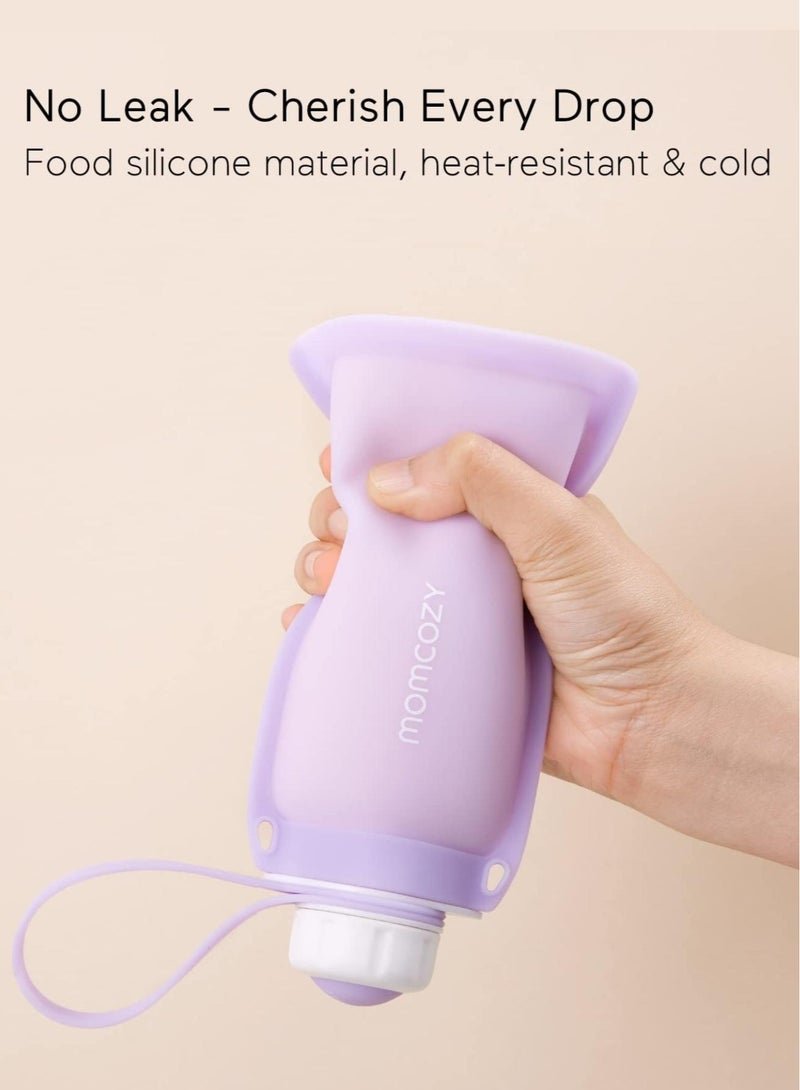 Momcozy Reusable Silicone Breast Milk Bags, For Breastfeeding Saver With Leakproof, Freezer Storing Pouches, BPA Free