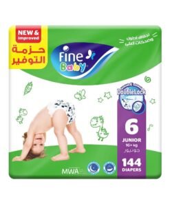 Fine Baby Diapers Junior Size 6 (16+ kg) 144 Count