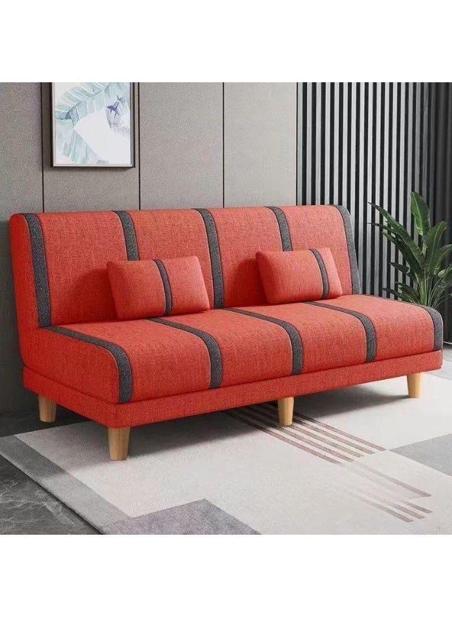 Ripple FURNITURE UAE Homes Convertible Fabric Sofa, Solid Color, 3 Seater with 2 Pillows (Red)
