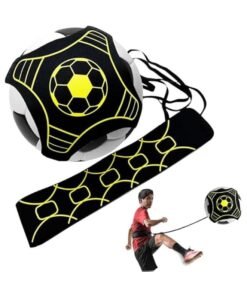 MOXO Soccer Kick Throw Trainer, Soccer Training Equipment for Kids Adults, Adjustable Football Volleyball Rugby Control Skills Juggling Kicking Practice Training Belt, Fits Ball Size 3, 4, 5