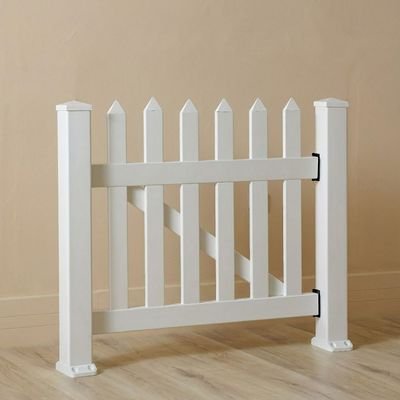 PVC Picket Fence Gate-White - Image 2