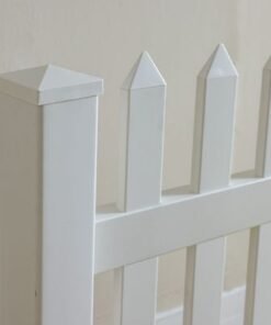 PVC Picket Fence Gate-White - Image 3