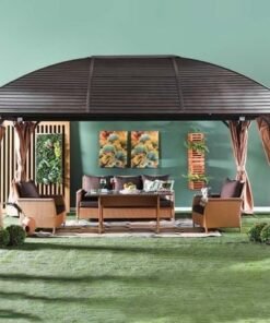 Montero Gazebo-Brown-3.6x5 M-With 1-Year Warranty - Image 4