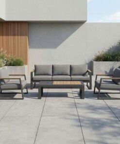 Alternative view of Roma 5-Seater Outdoor Sofa Set-Grey-With 2-Year Warranty