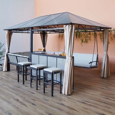 Romero All-in-one Gazebo-Brown - Image 3