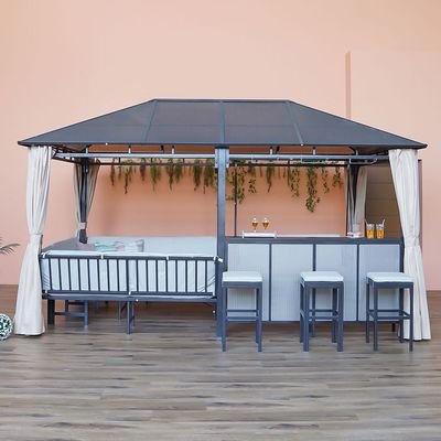 Romero All-in-one Gazebo-Brown - Image 4
