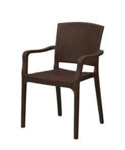 Arena Stackable Plastic Chair-Dark Brown