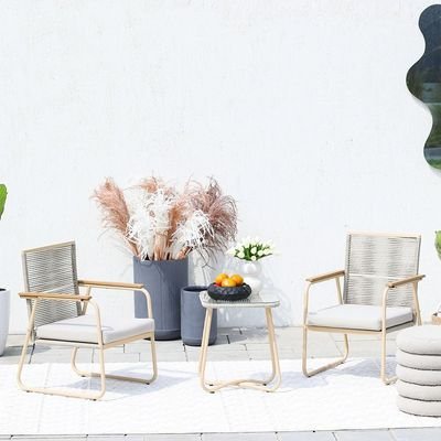 Aliza 1 + 2-Seater Balcony Set-Beige - Image 4