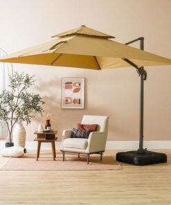 Alternative view of Alina Umbrella with Base-Beige